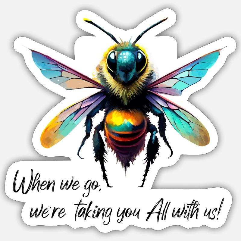 When we go - Sticker Größe S (10 x 10 cm) - Mattweiß