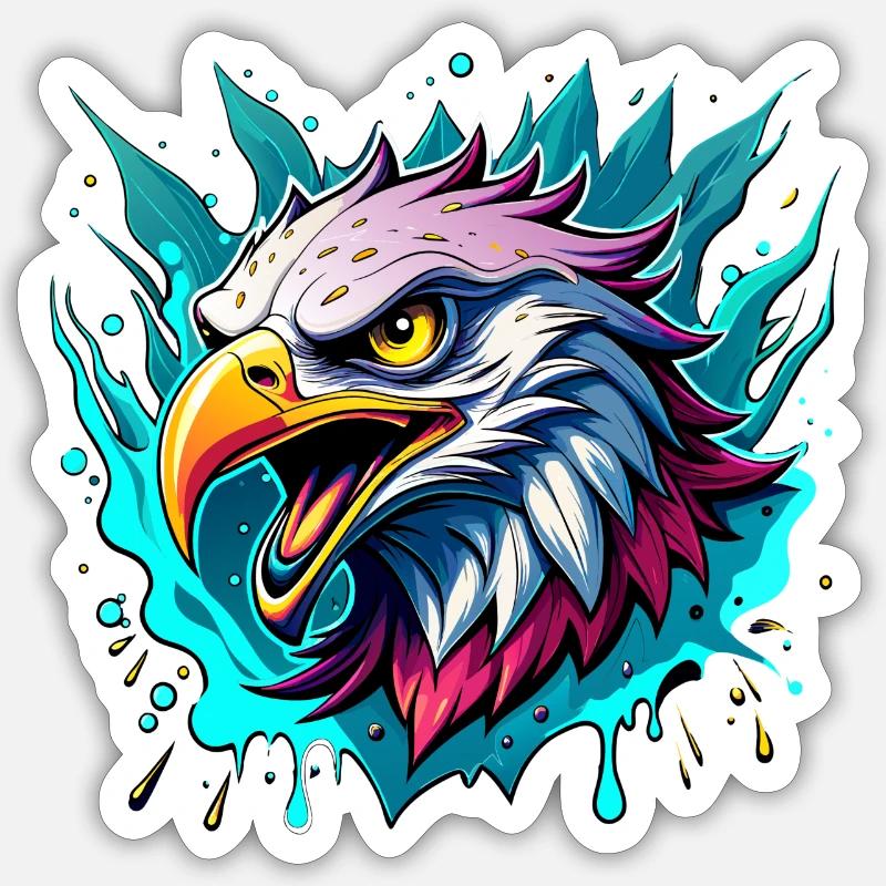 eagle - Sticker Größe S (10 x 10 cm) - Mattweiß