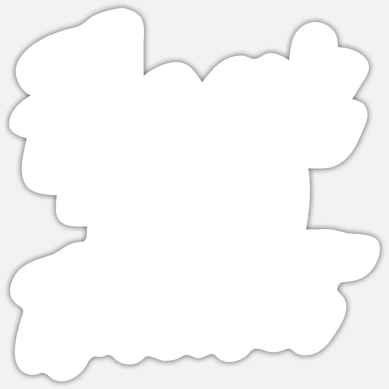 Craignez l’excavatrice à godets - Sticker taille S (10 x 10 cm) - blanc mat