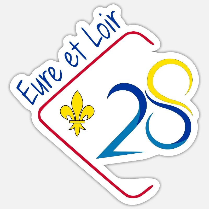 Eure et Loir - Sticker size S (10 x 10 cm) - white matte