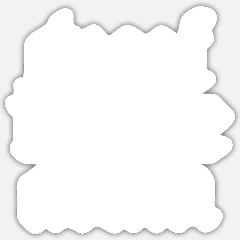 Decaf Before Death White Prepared Sticker size S (10 x 10 cm)