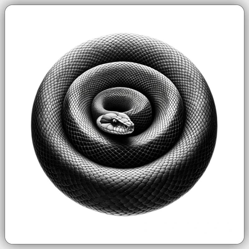 Snake Crazy Turn Sticker size S (10 x 10 cm)