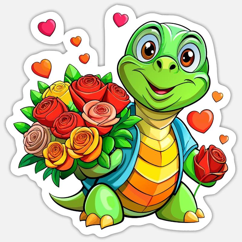 Mega Cute Turtle Sticker size S (10 x 10 cm)