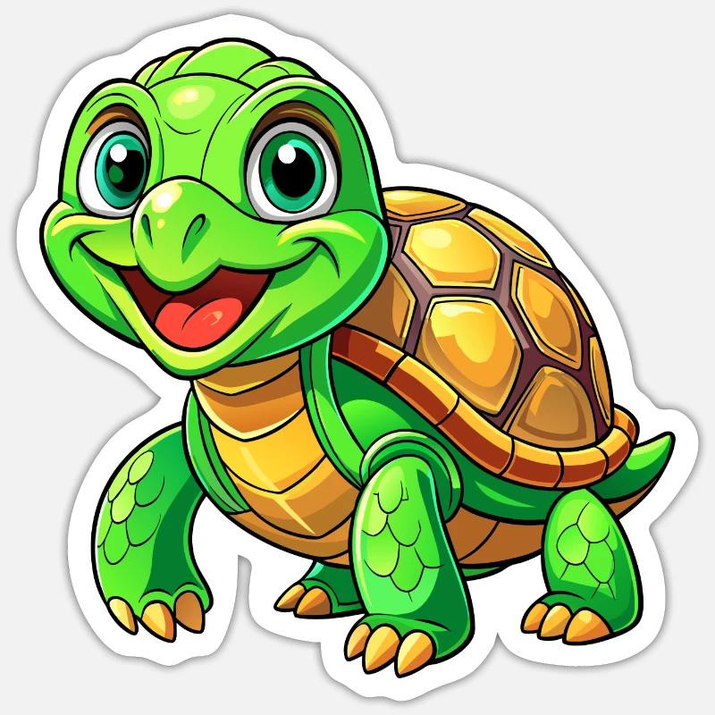 Mega Cute Turtle Sticker size S (10 x 10 cm)