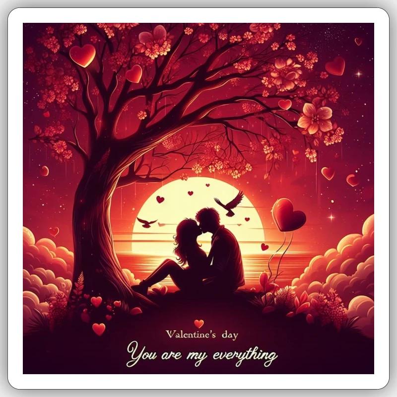 My everything - Sticker Größe S (10 x 10 cm) - Mattweiß