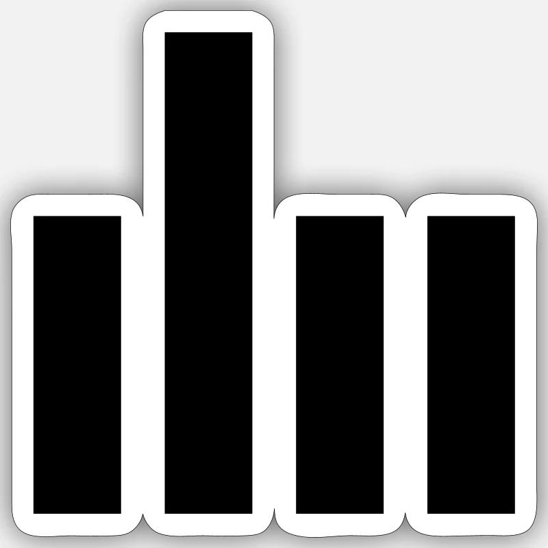Le doigt - Sticker taille S (10 x 10 cm) - blanc mat