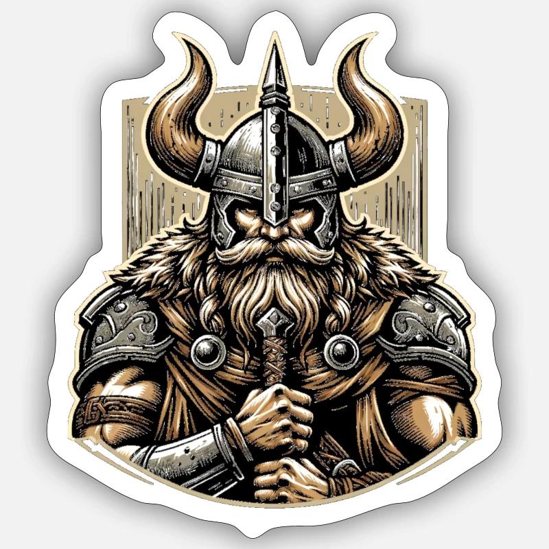 Valore vichingo - Sticker formato S (10 x 10 cm) - bianco opaco