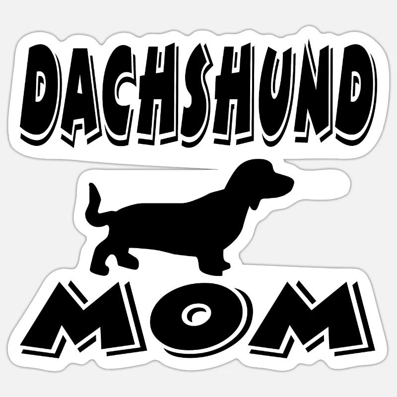 Dackel - Sticker Größe S (10 x 10 cm) - Mattweiß