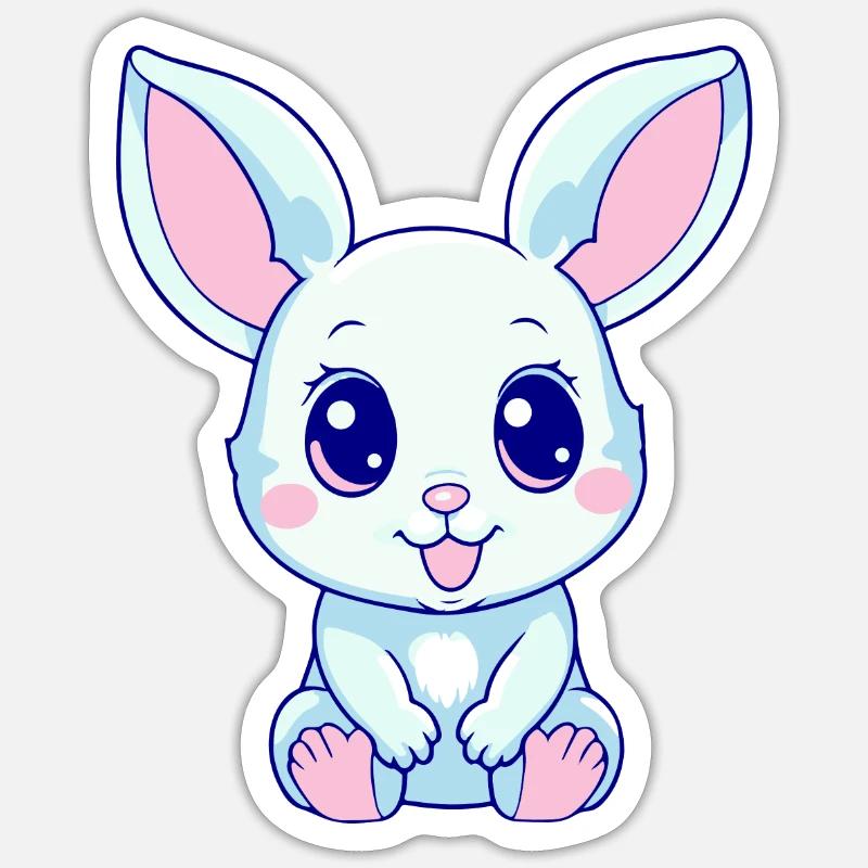 Bébé lapin Sticker taille S (10 x 10 cm)