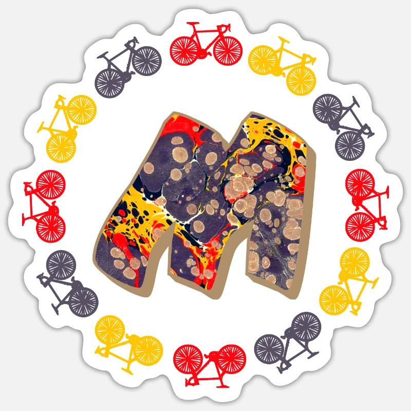 Bicycle E 202 m - Sticker size S (10 x 10 cm) - white matte