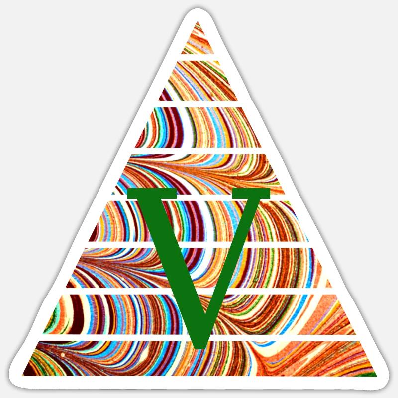 Triangle E 56 V - Sticker size S (10 x 10 cm) - white matte