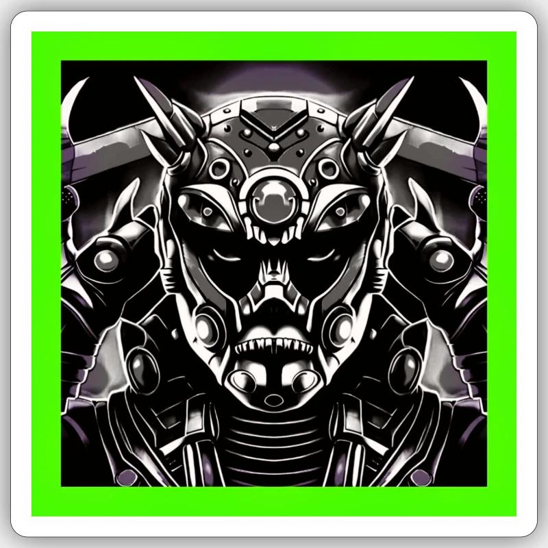 Digital Monster - Sticker size S (10 x 10 cm) - white matte