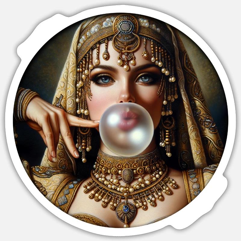 Bubblegum Belly Dancer Sticker size S (10 x 10 cm)