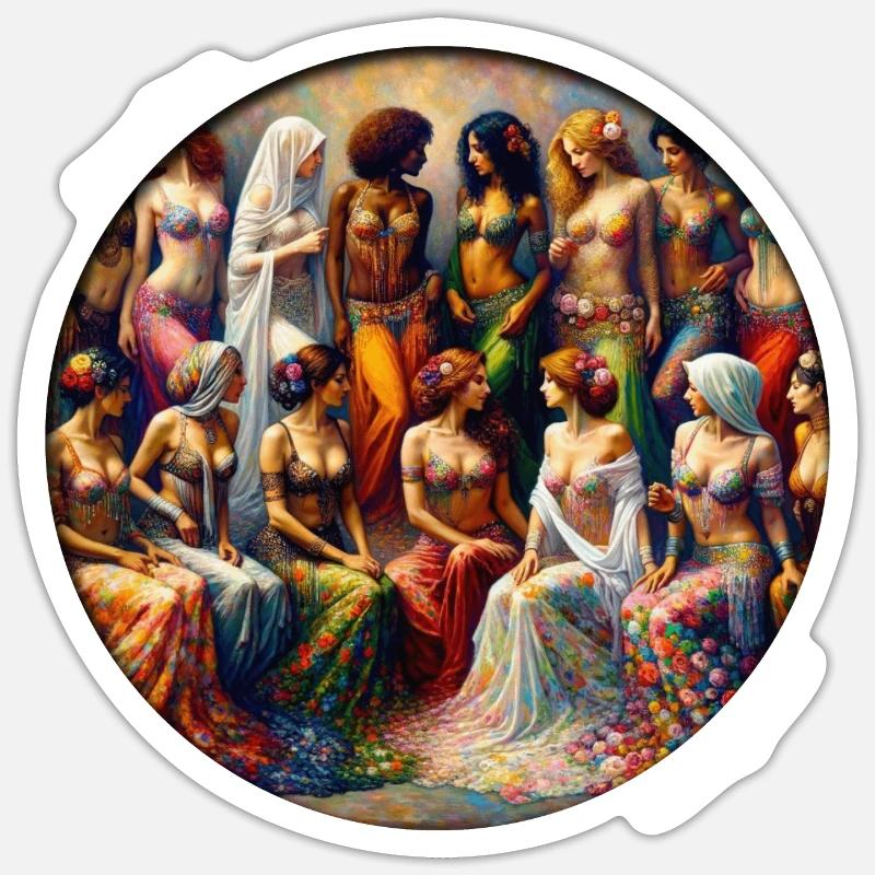 Belly Dance Women Sticker size S (10 x 10 cm)