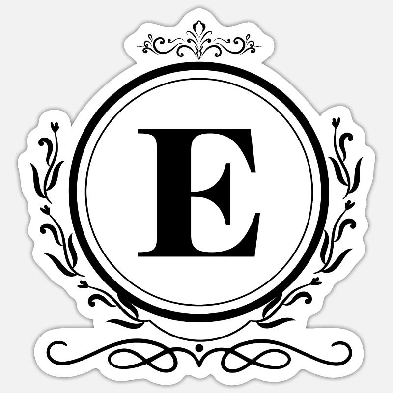 Buchstabe E Dekoration Sticker Größe S (10 x 10 cm)