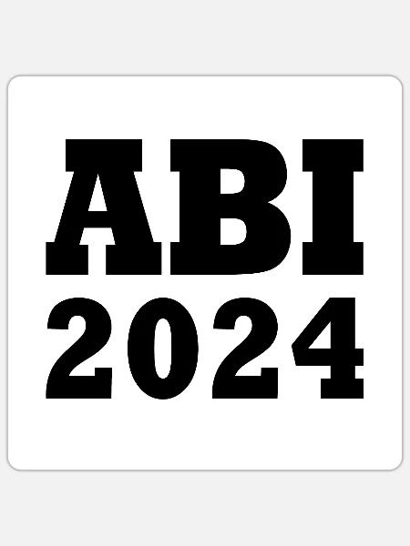 Abi 2024 - Sticker Größe S (10 x 10 cm) - Mattweiß