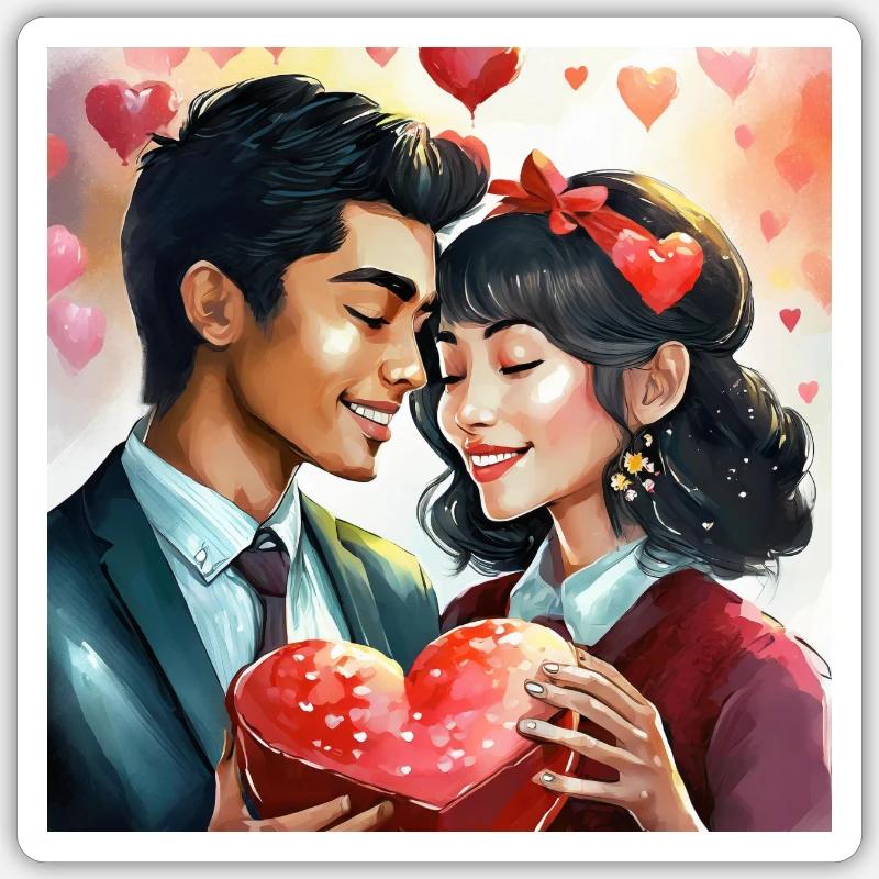 Romanticism - Sticker size S (10 x 10 cm) - white matte
