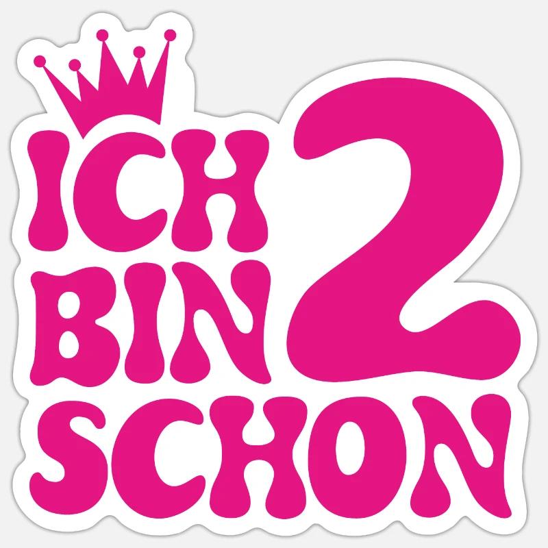 Ich bin schon 2 Sticker Größe S (10 x 10 cm)