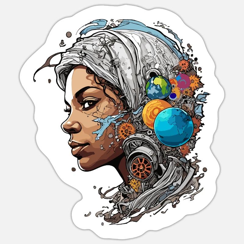Planets / Solar System / Space / Galaxy Sticker size S (10 x 10 cm)