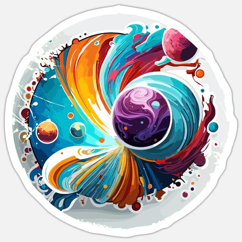 Planets / Solar System / Space / Galaxy Sticker size S (10 x 10 cm)