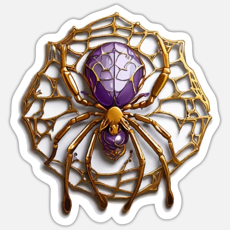 Araignée - Sticker taille S (10 x 10 cm) - blanc mat