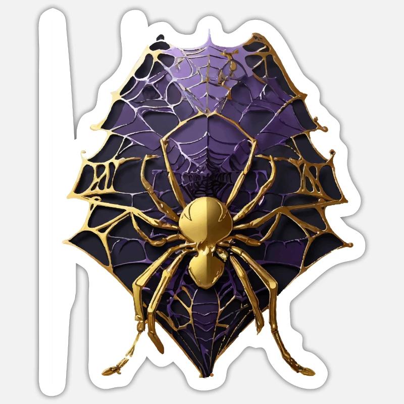 Araignée - Sticker taille S (10 x 10 cm) - blanc mat