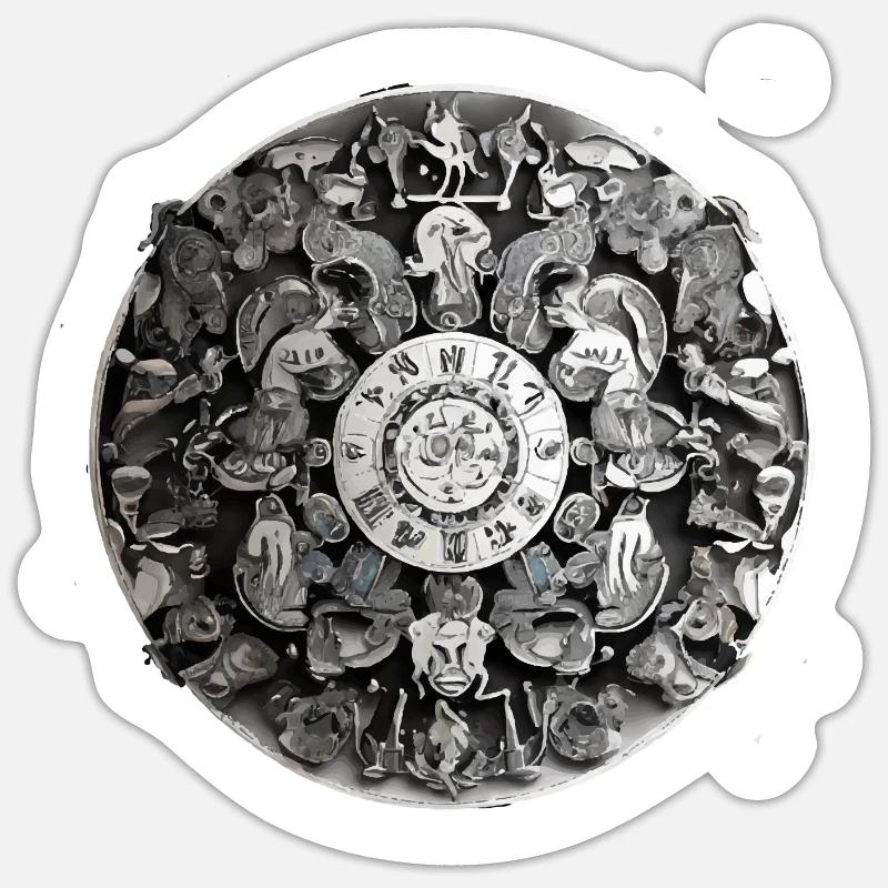 Mandala - Sticker size S (10 x 10 cm) - white matte