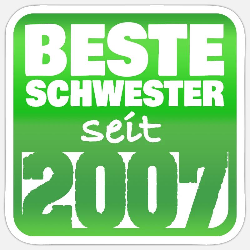 Sister 2007 - Sticker size S (10 x 10 cm) - white matte