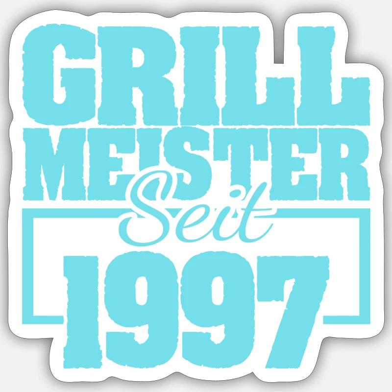 Couverts de barbecue 1997 - Sticker taille S (10 x 10 cm) - blanc mat