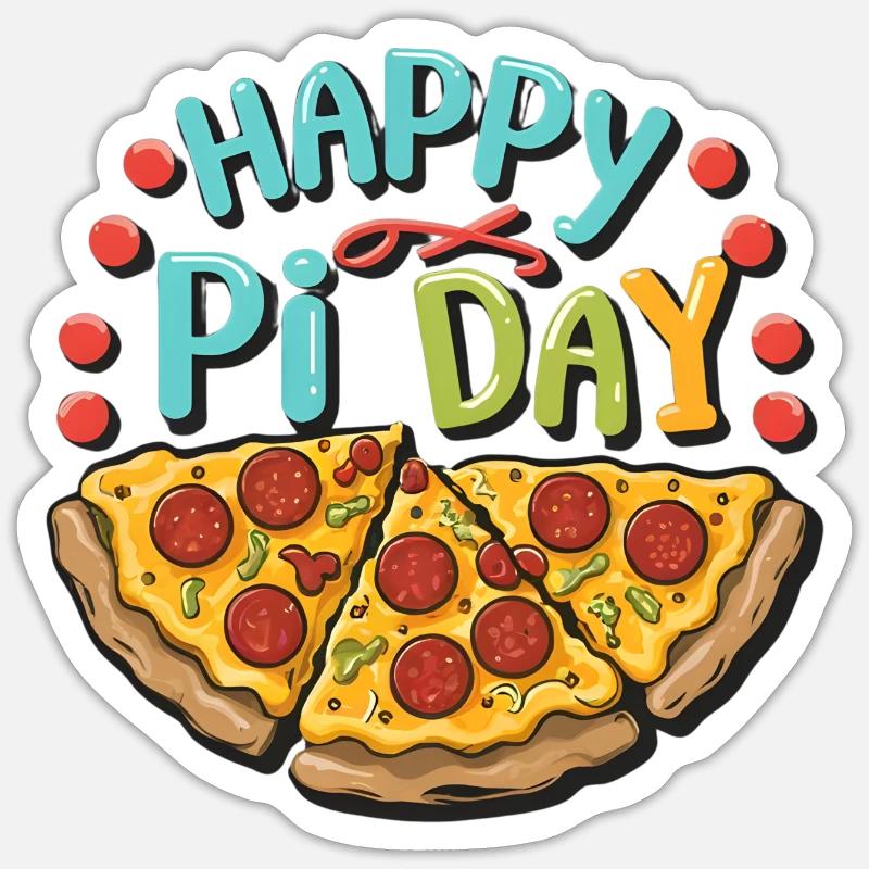 Pizza Pi Day Math Teacher Mathematicians Sticker size S (10 x 10 cm)