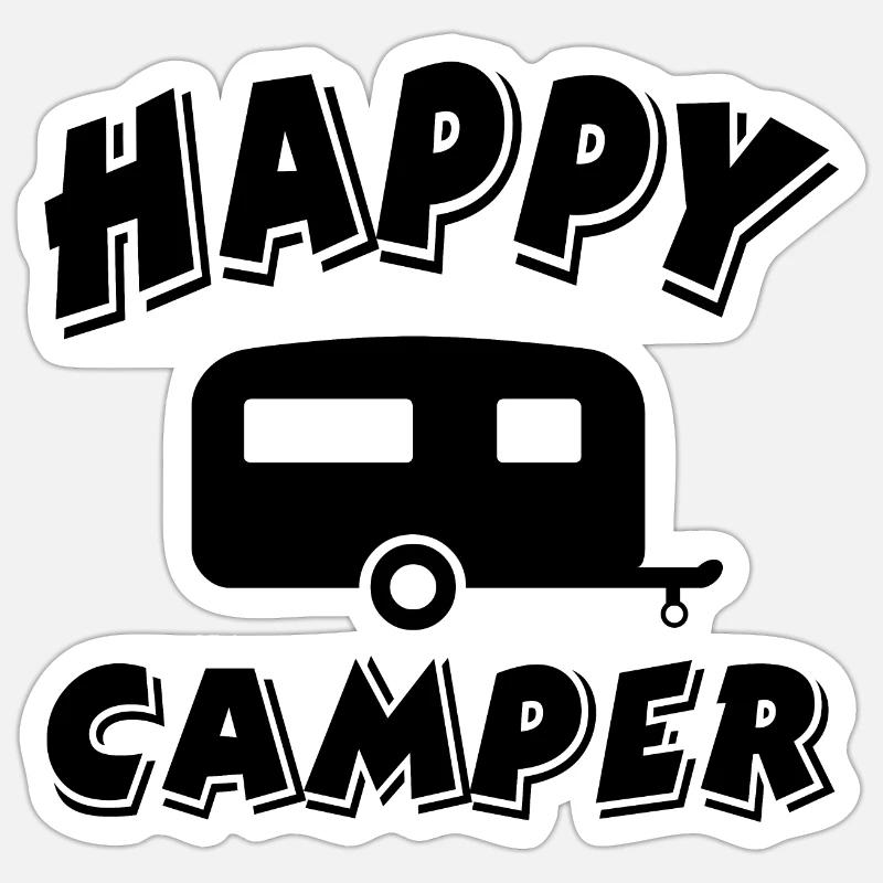 Camper - Sticker size S (10 x 10 cm) - white matte