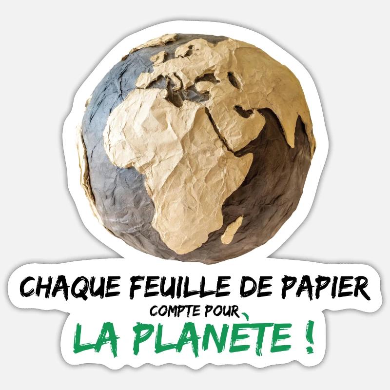 Chaque feuille de papier compte pour la planète Sticker taille S (10 x 10 cm)