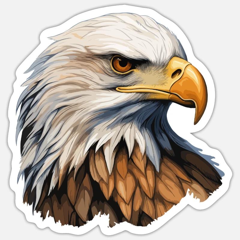 White-tailed Eagle Head Sticker size S (10 x 10 cm)