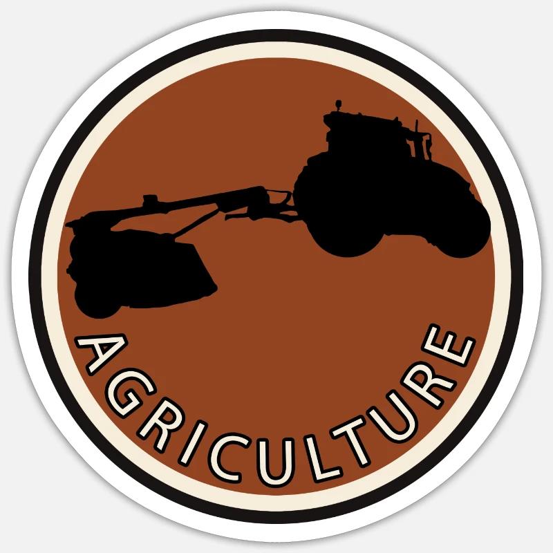 Bauer Agriculture - Sticker taille S (10 x 10 cm) - blanc mat