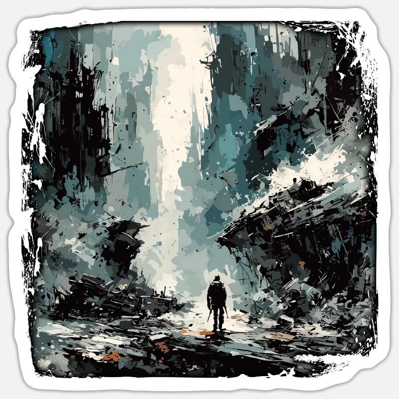 Apocalypse / Doomsday / Destruction / Anarchy - Sticker size S (10 x 10 cm) - white matte