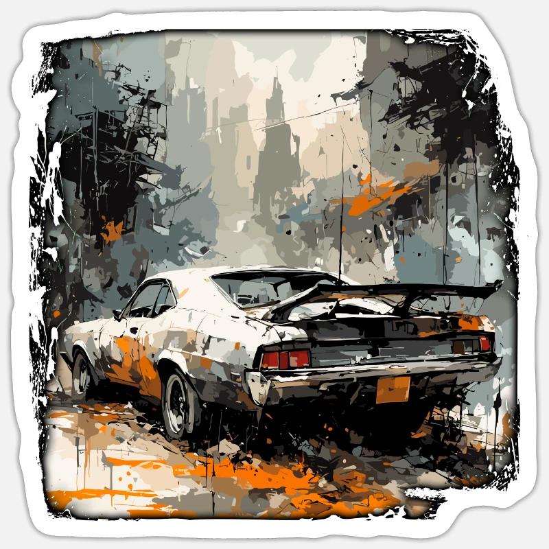 Apocalypse / Doomsday / Destruction / Anarchy - Sticker size S (10 x 10 cm) - white matte