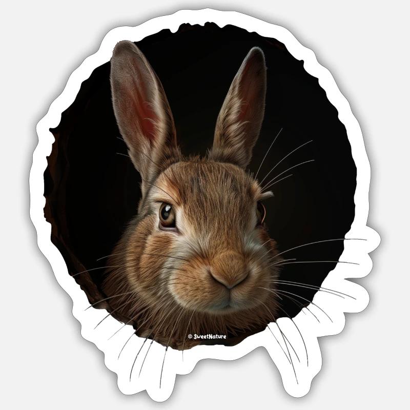 Cute Mink Rabbit - Sticker size S (10 x 10 cm) - white matte