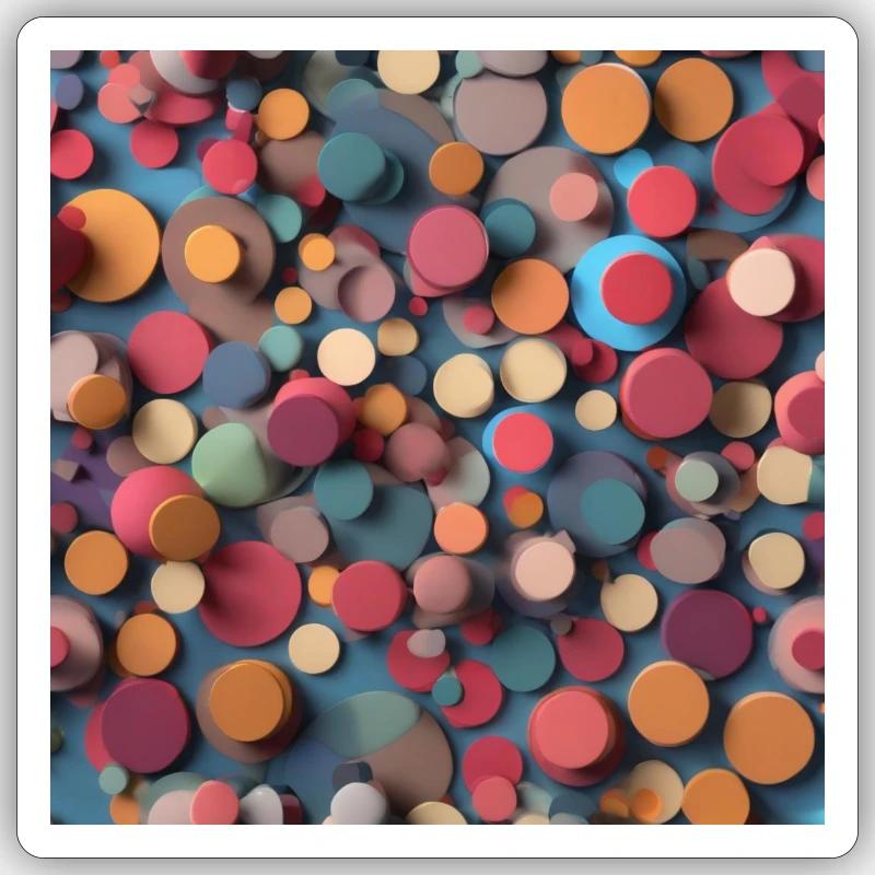 Colorful Circles - Sticker size S (10 x 10 cm) - white matte