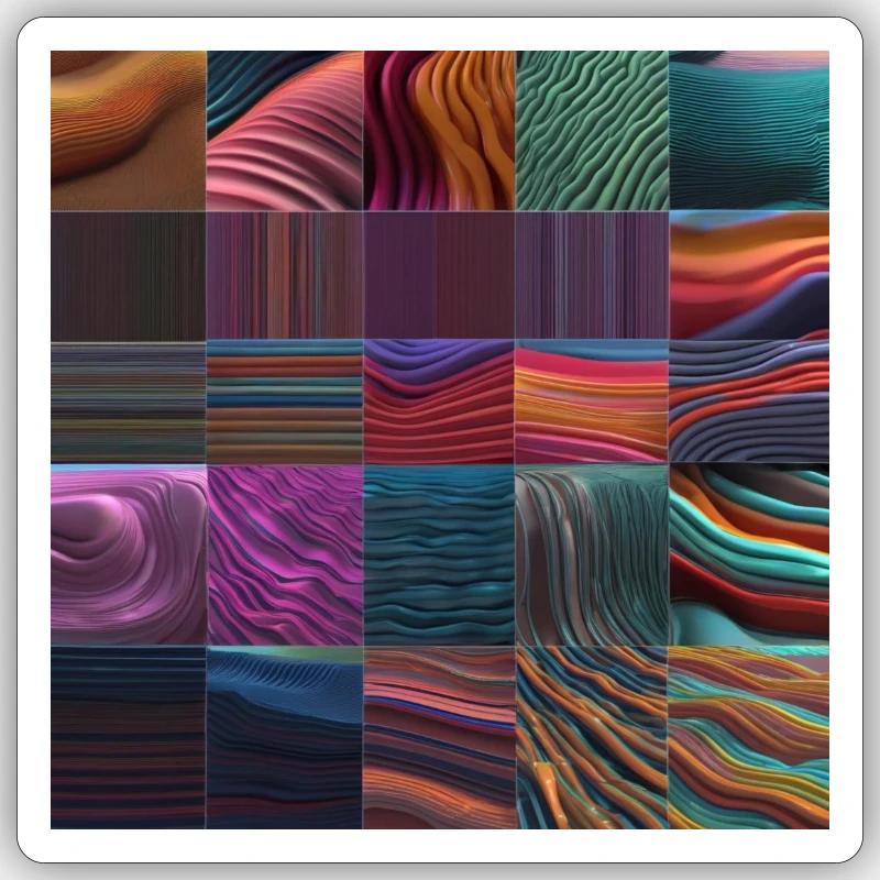 Lignes - Sticker taille S (10 x 10 cm) - blanc mat