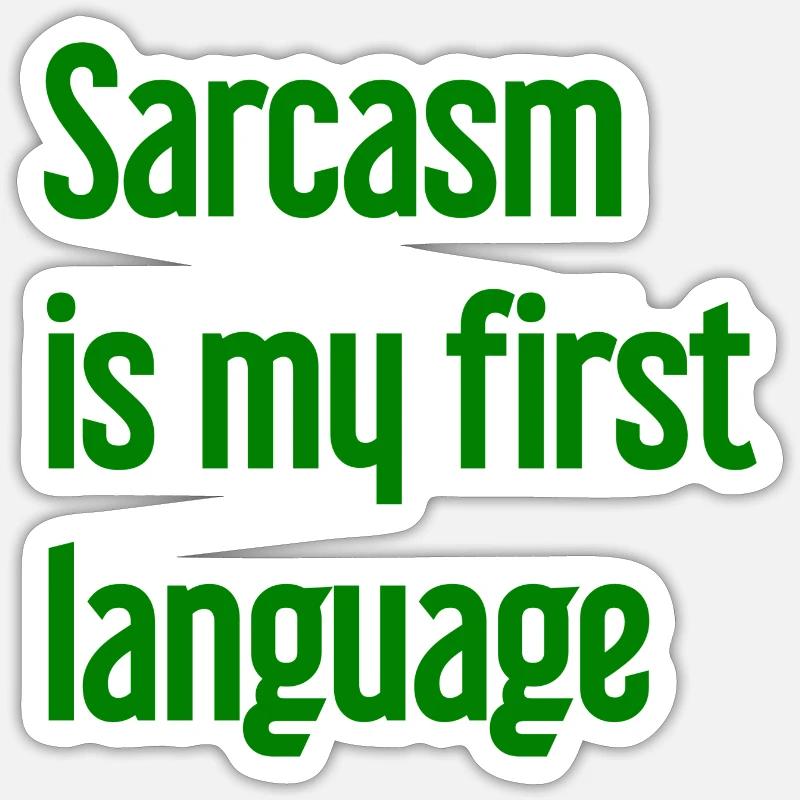 Sarcasme Pro - Sticker taille S (10 x 10 cm) - blanc mat