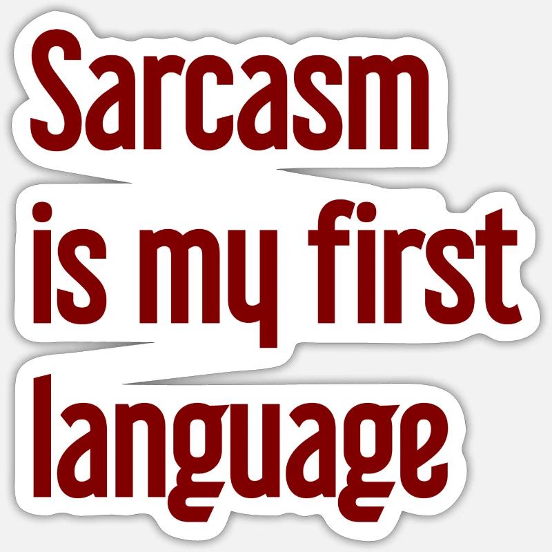 Sarcasme Pro - Sticker taille S (10 x 10 cm) - blanc mat