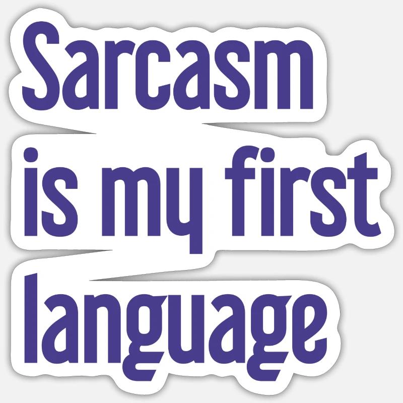 Sarcasm Pro - Sticker size S (10 x 10 cm) - white matte