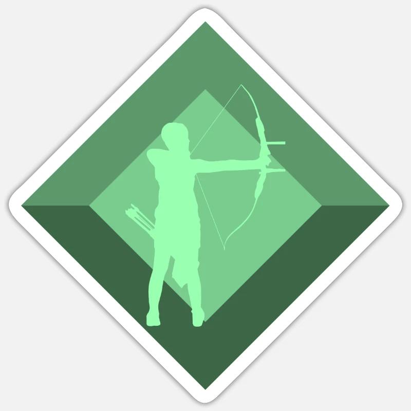 Bogen Armbrust Bogen Sticker Größe S (10 x 10 cm)