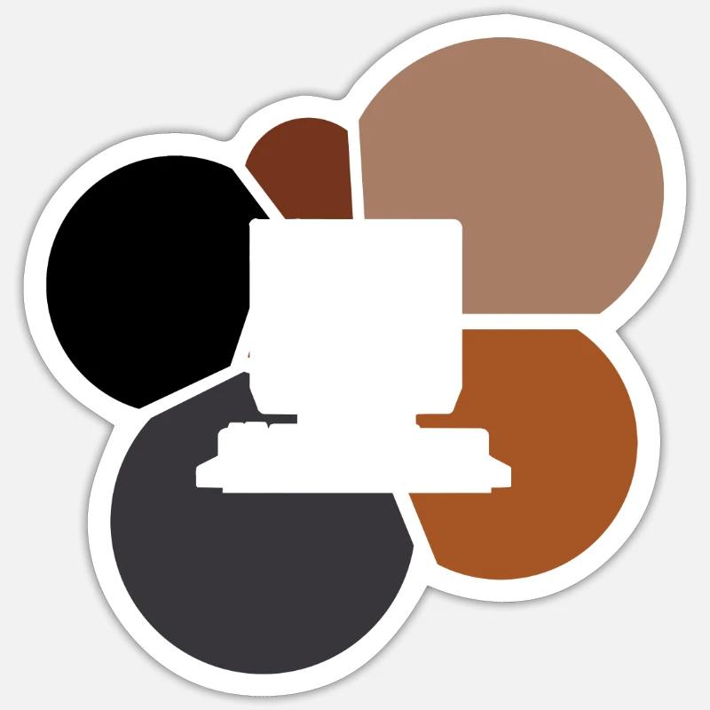 Travail sur ordinateur PC Tech Sticker taille S (10 x 10 cm)