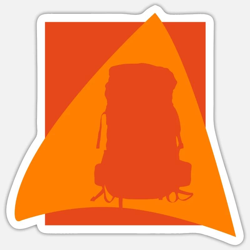 Randonnée Backpacker Backpacker Sticker taille S (10 x 10 cm)