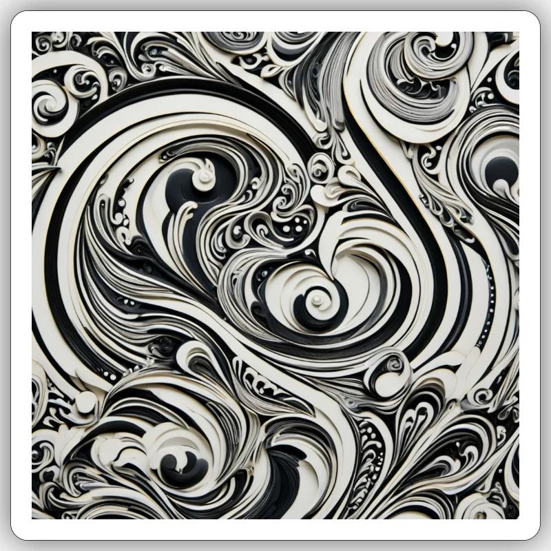 Precise line art Sticker size S (10 x 10 cm)