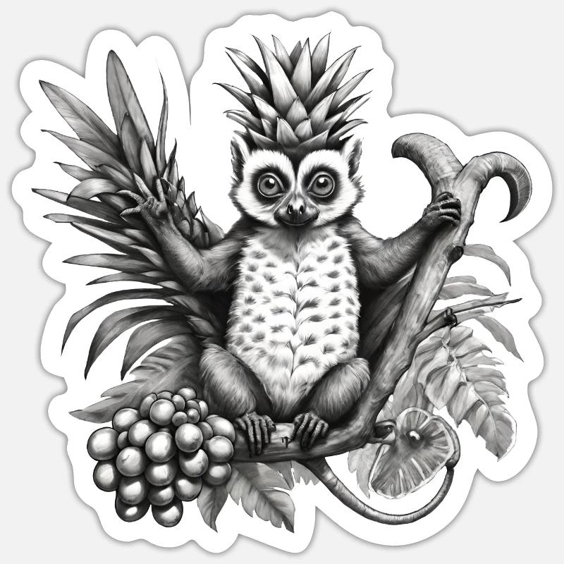 Fruity King - Sticker size S (10 x 10 cm) - white matte