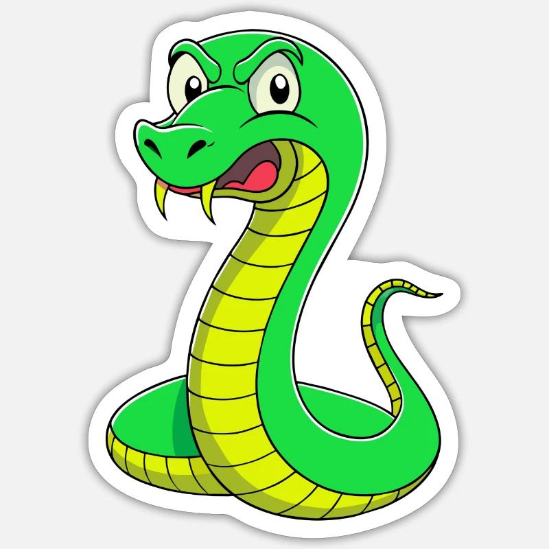 Disgusted Serpent: A Snaky Expression Sticker size S (10 x 10 cm)