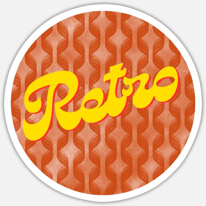 Retro - Sticker size S (10 x 10 cm) - white matte