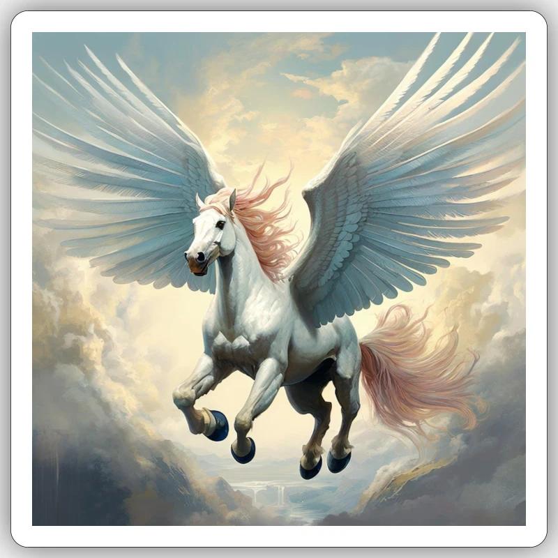 Pegasus - Sticker size S (10 x 10 cm) - white matte